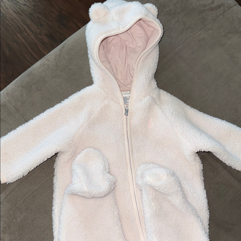 Ralph Lauren Cream Baby Onesie